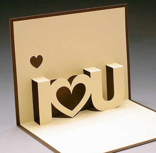 Объёмная открытка «I ♥ you»